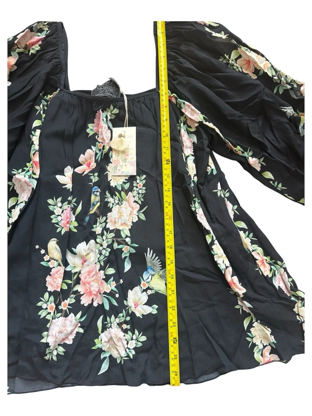 NEW NWT Johnny Was BYRDIE VISCOSE BLOUSE Floral Black size M - Picture 10 of 10